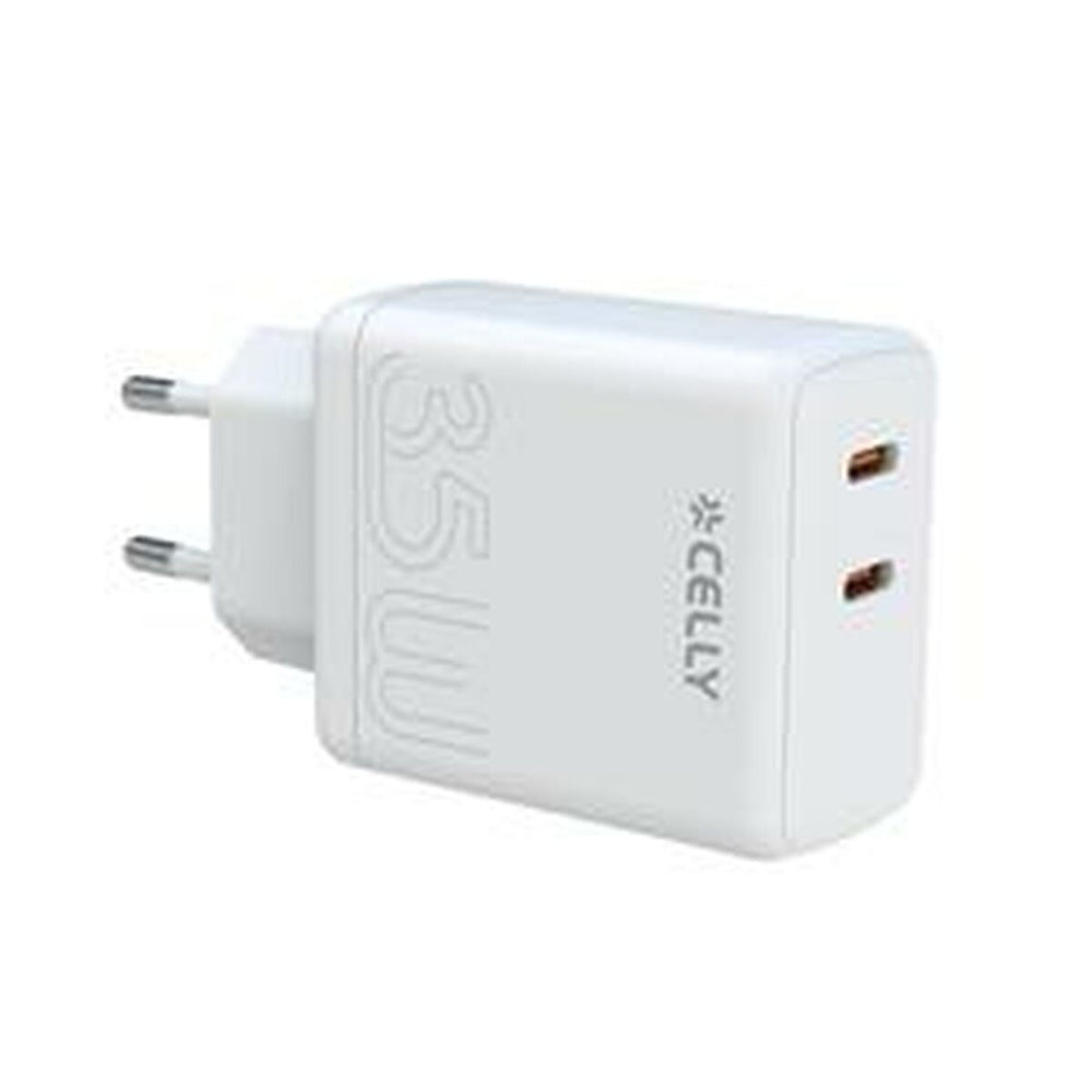 Wall Charger Celly TC2USBC35WWH White