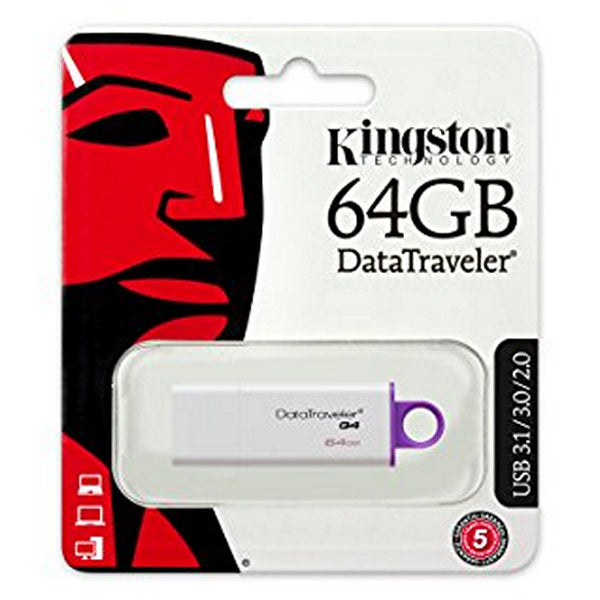 Pendrive Kingston DTIG4 64 GB USB 3.0 White Purple