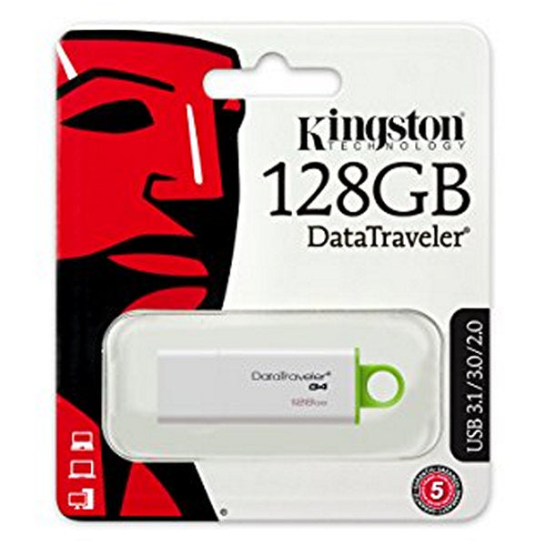 Pendrive Kingston DTIG4 128 GB USB 3.0 White Green