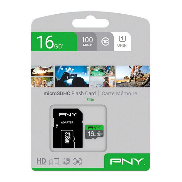 Micro SD Memory Card with Adaptor PNY Elite C10