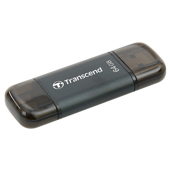 Pen Drive with Lightning Transcend MFI GO 300 USB 3.1 130 MB/s Black