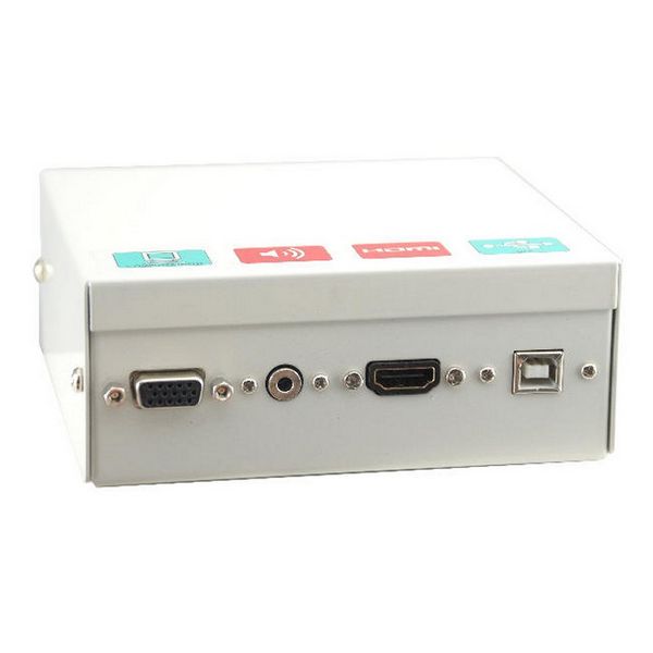 Connection Box for an Interactive Whiteboard Traulux TCCB5M HDMI VGA 3,5 mm USB Metal