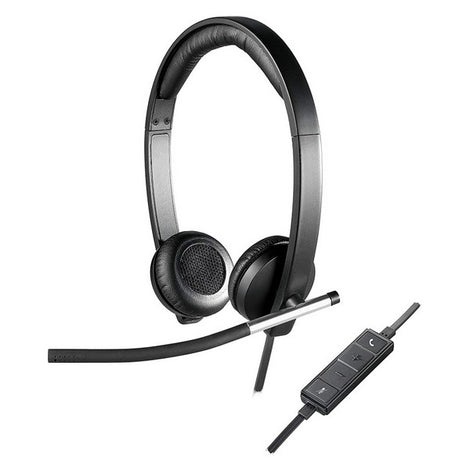 Headphones with Microphone Logitech H650 USB 2.0 Black