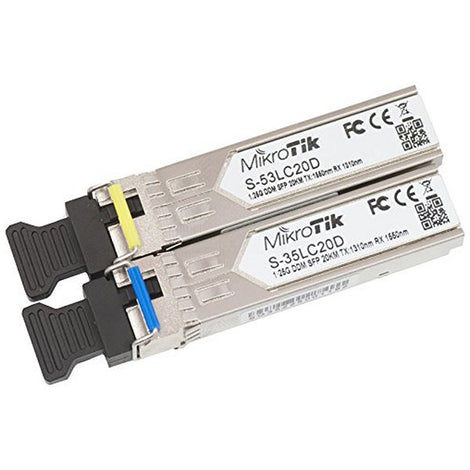 MonoMode SFP Fibre Module Mikrotik NADACA0078 S-3553LC20D 20 Km 1.25 Gbps (2 pcs) (2 pcs)