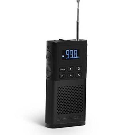 Transistor Radio SCHNEIDER PICCOLO AM/FM LED Black