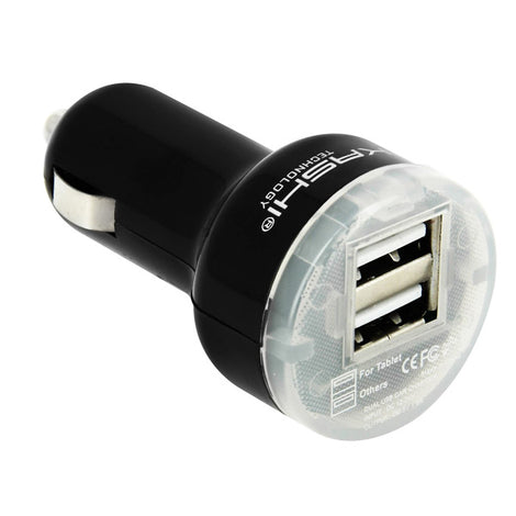 USB Car Charger Akashi ALT2USBCARCH USB x 2 2.4 A Black