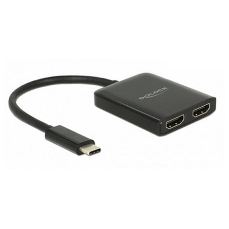 USB C to HDMI Adapter DELOCK 87719 10 cm Black