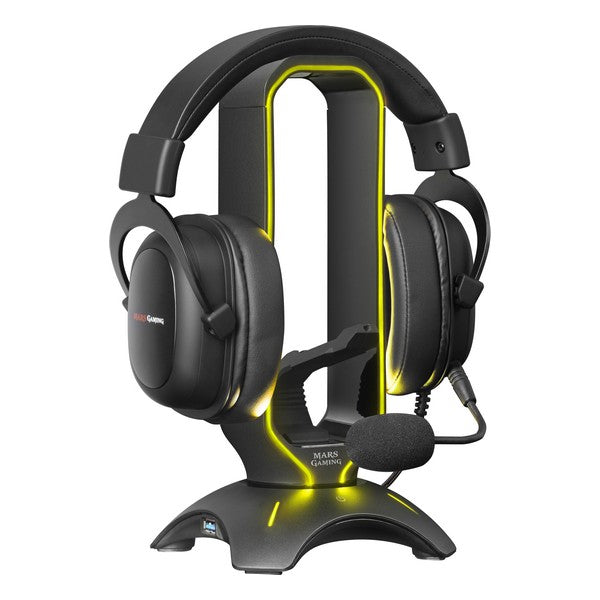 Gaming Headphones Support Mars Gaming MHHPRO USB 3.0 Black