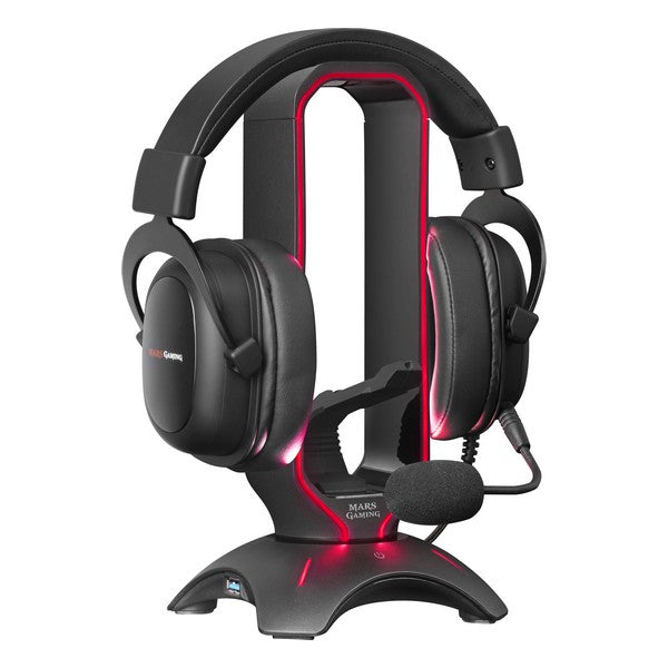 Gaming Headphones Support Mars Gaming MHHPRO USB 3.0 Black