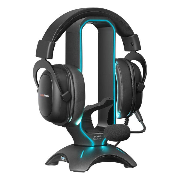 Gaming Headphones Support Mars Gaming MHHPRO USB 3.0 Black