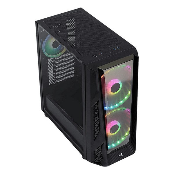 Micro ATX / Mini ITX / ATX Midtower Case Aerocool Night Hawk Duo RGB USB 3.0 Ø 20 cm Black