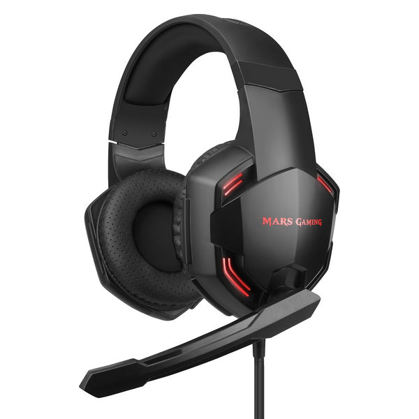 Gaming Headset with Microphone Mars Gaming MCPPRO LED Black