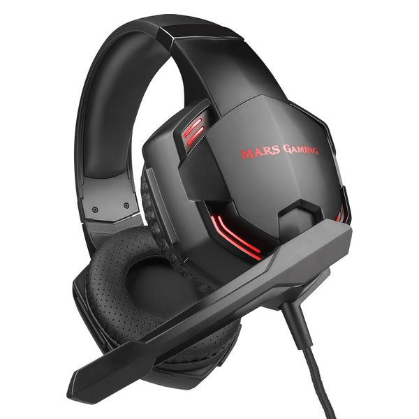 Gaming Headset with Microphone Mars Gaming MCPPRO LED Black