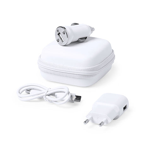 Set of Chargers USB 1000 mAh White 146091