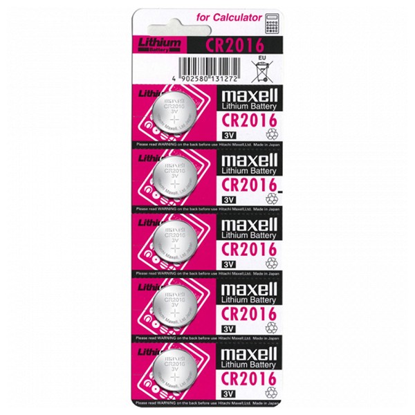 Lithium Button Cell Battery Maxell CR-2016 3 V (5 pcs)