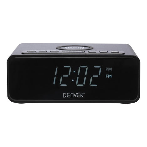 Clock-Radio with Wireless Charger Denver Electronics CRQ-105 0,9" LED FM Black