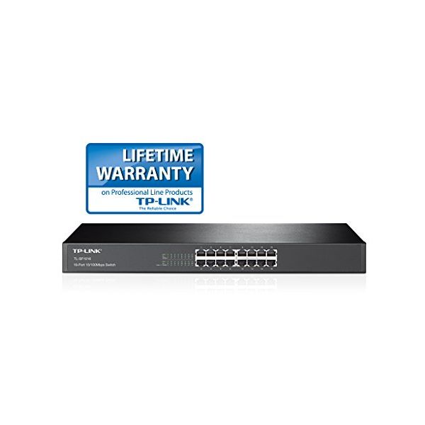 Cabinet Switch TP-LINK TL-SF1016 16P Gigabit 10/100M 1 U 19