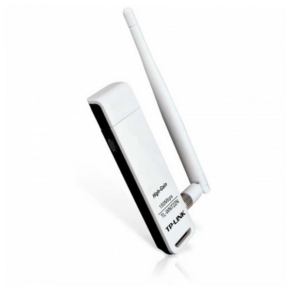 Wi-Fi USB Adapter TP-Link TL-WN722N 150 Mbps White