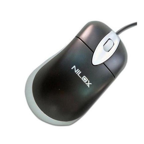 Optical mouse Nilox 10NXMP00 Black Silver