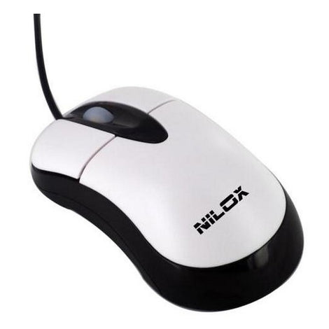 Optical mouse Nilox 10NXMP00 White Black