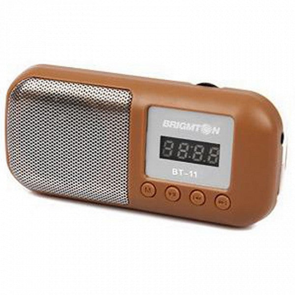 Multimedia Speaker BRIGMTON 222999 3W Radio FM Micro SD Brown