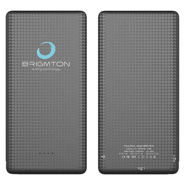 Power Bank BRIGMTON BPB-100-N 10000 mAh Black