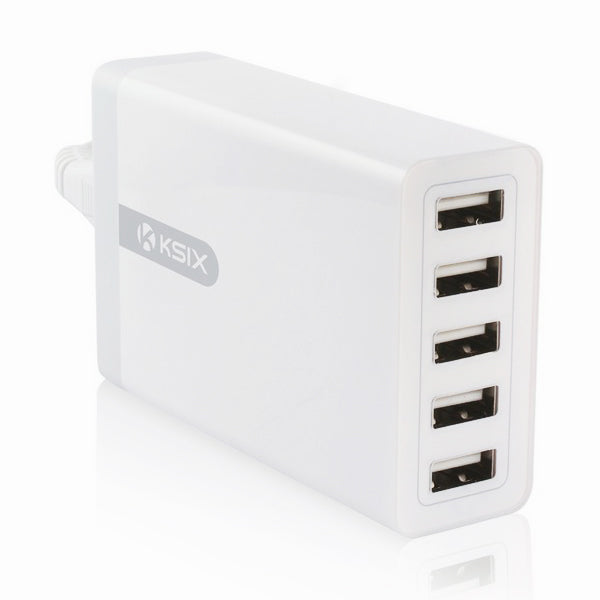 USB  Wall Charger 5 USB 8A White