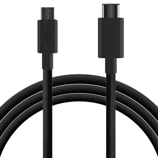 USB-C Cable to Micro USB KSIX 1 m Black