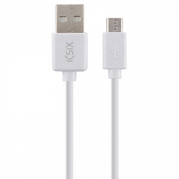 Data / Charger Cable with USB KSIX 223315 1 m Micro USB White