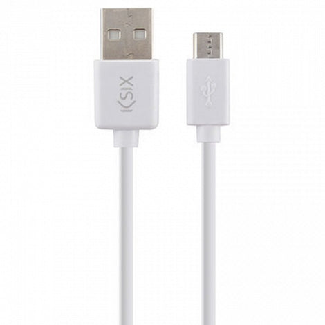 Data / Charger Cable with USB KSIX 223315 1 m Micro USB White