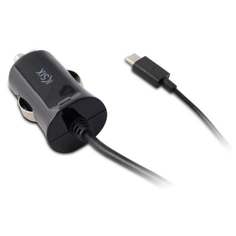 Car Charger KSIX 2.4A USB-C Black