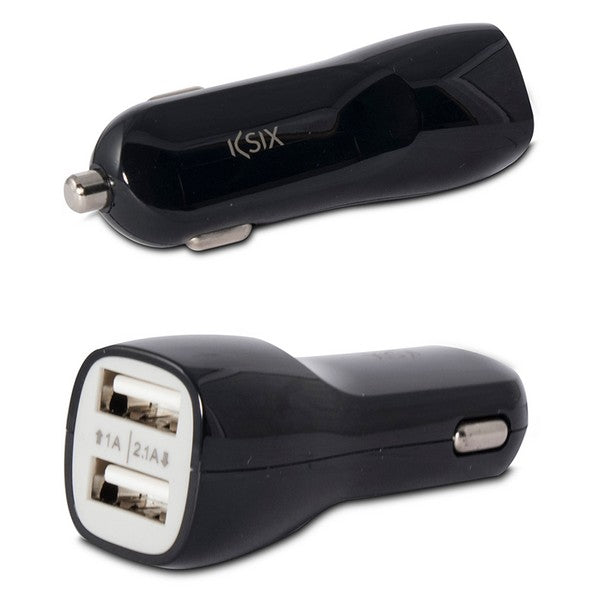 Car Charger KSIX 2 USB 2.1A Black