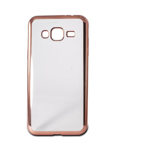 Mobile cover Samsung Galaxy J3 2016 Flex Metal TPU Transparent Rose gold Metallic