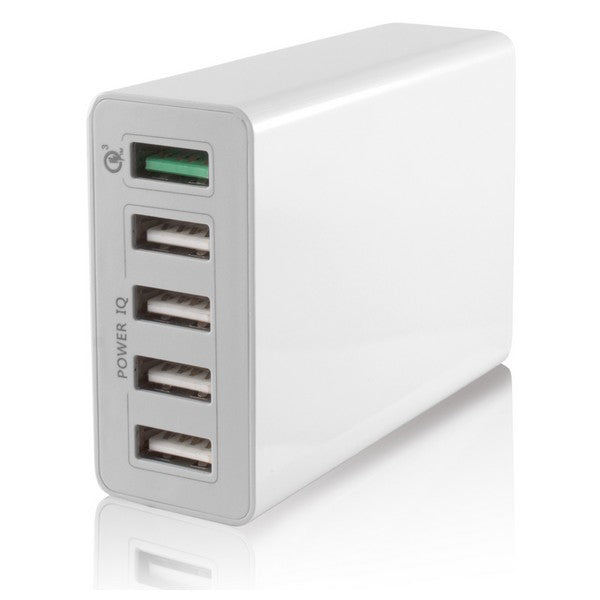 USB  Wall Charger KSIX 5 USB 10a White