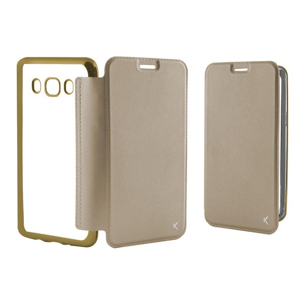 Folio Mobile Phone Case Galaxy J5 2016 Metal Golden