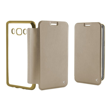 Folio Mobile Phone Case Galaxy J5 2016 Metal Golden