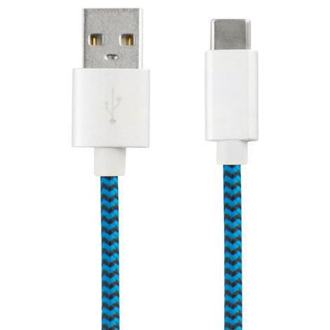 USB-C Cable to USB KSIX Sport 1 m Blue Black