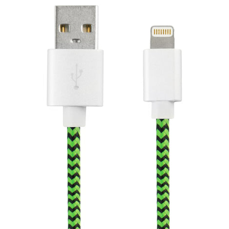 USB to Lightning Cable KSIX Sport 1 m Green Black