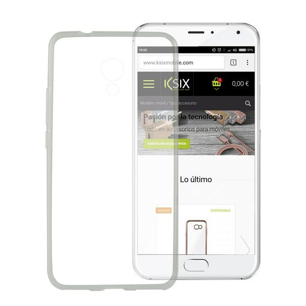 Mobile cover Meizu M3 Note KSIX Flex TPU Ultrafine Transparent