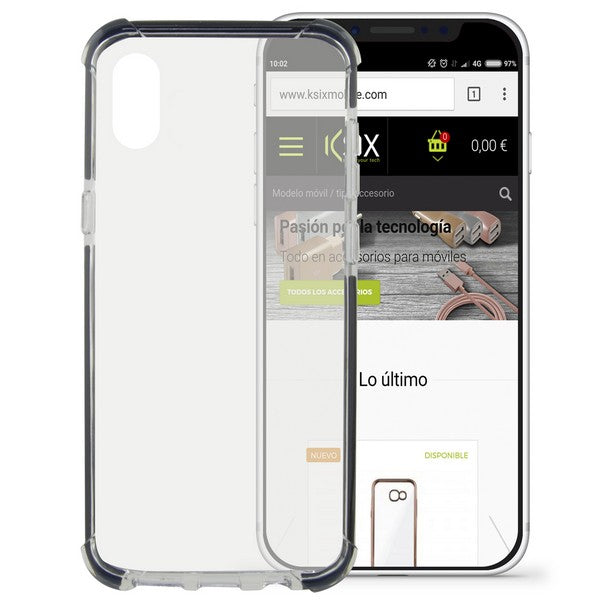 Mobile cover Iphone X KSIX Flex Armor Transparent