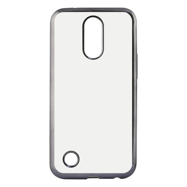 Mobile cover Lg K10 2017 Contact Flex Metal TPU Transparent Grey Metallic