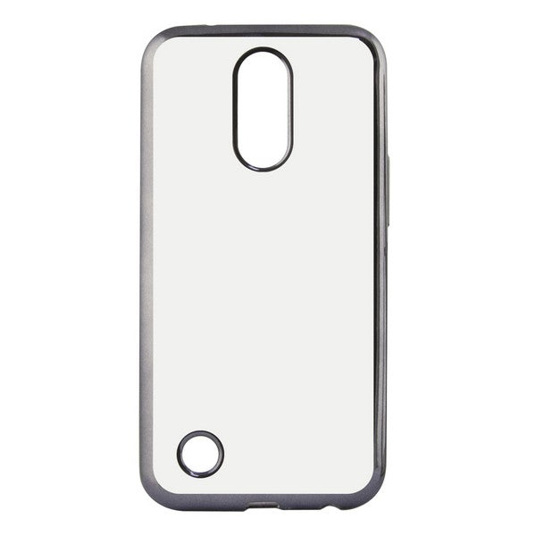 Mobile cover Lg K8 2017 Contact Flex Metal TPU Transparent Grey Metallic