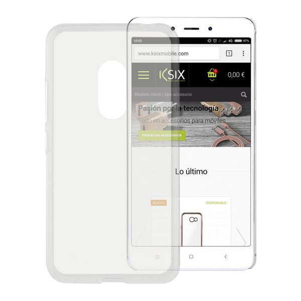 Mobile cover Xiaomi Redmi Note 4 KSIX Flex TPU Transparent