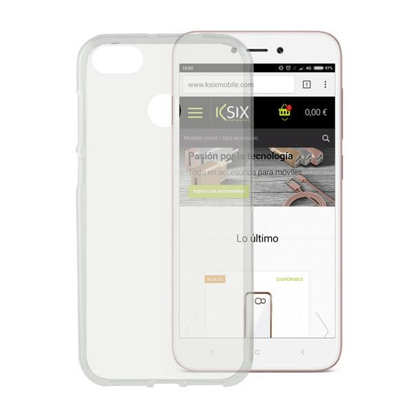 Mobile cover Xiaomi Note 5a KSIX Flex TPU Transparent