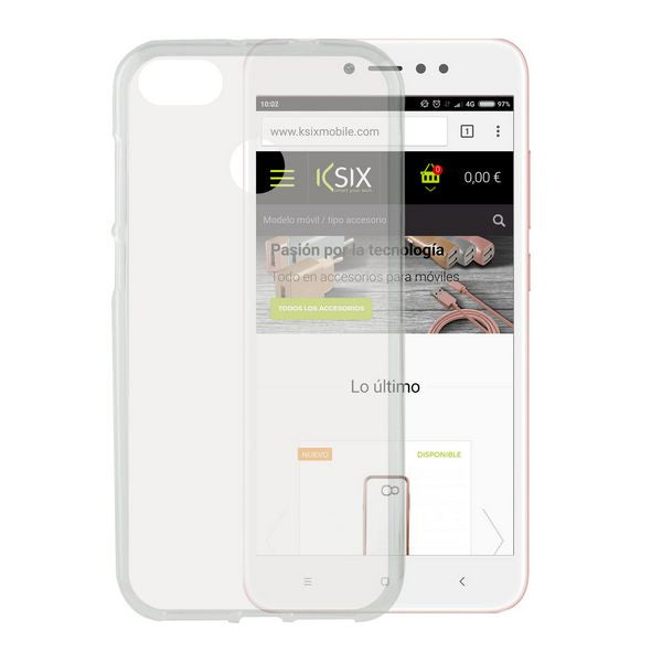 Mobile cover Xiaomi Note 5a KSIX Flex TPU Transparent