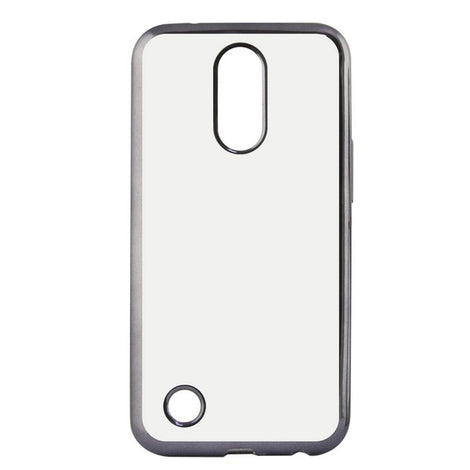 Mobile cover Lg K8 2017 Flex Metal TPU Transparent Grey Metallic