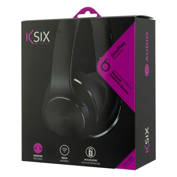 Foldable Headphones with Bluetooth Go & Play Reverse 450 mAh 6 W Black