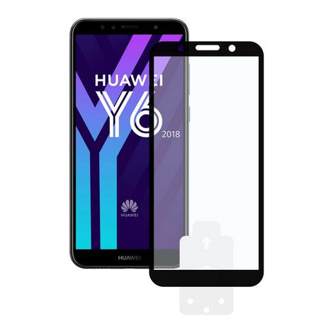 Tempered Glass Mobile Screen Protector Huawei Y6 2018 KSIX 2.5D Black