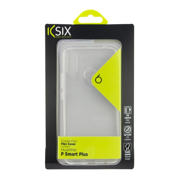 Mobile cover Huawei P Smart Plus KSIX Flex Transparent