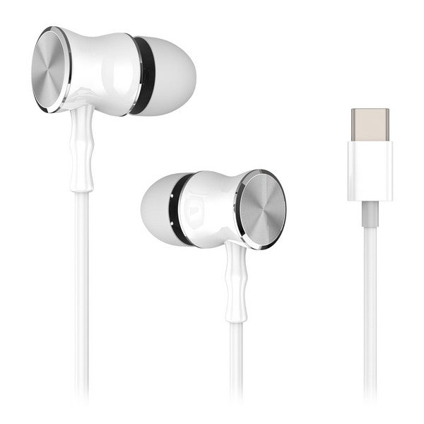 In ear headphones KSIX Small C USB-C White